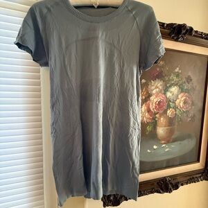 lululemon athletica Short Sleeve Tee Dress - Dusty Blue